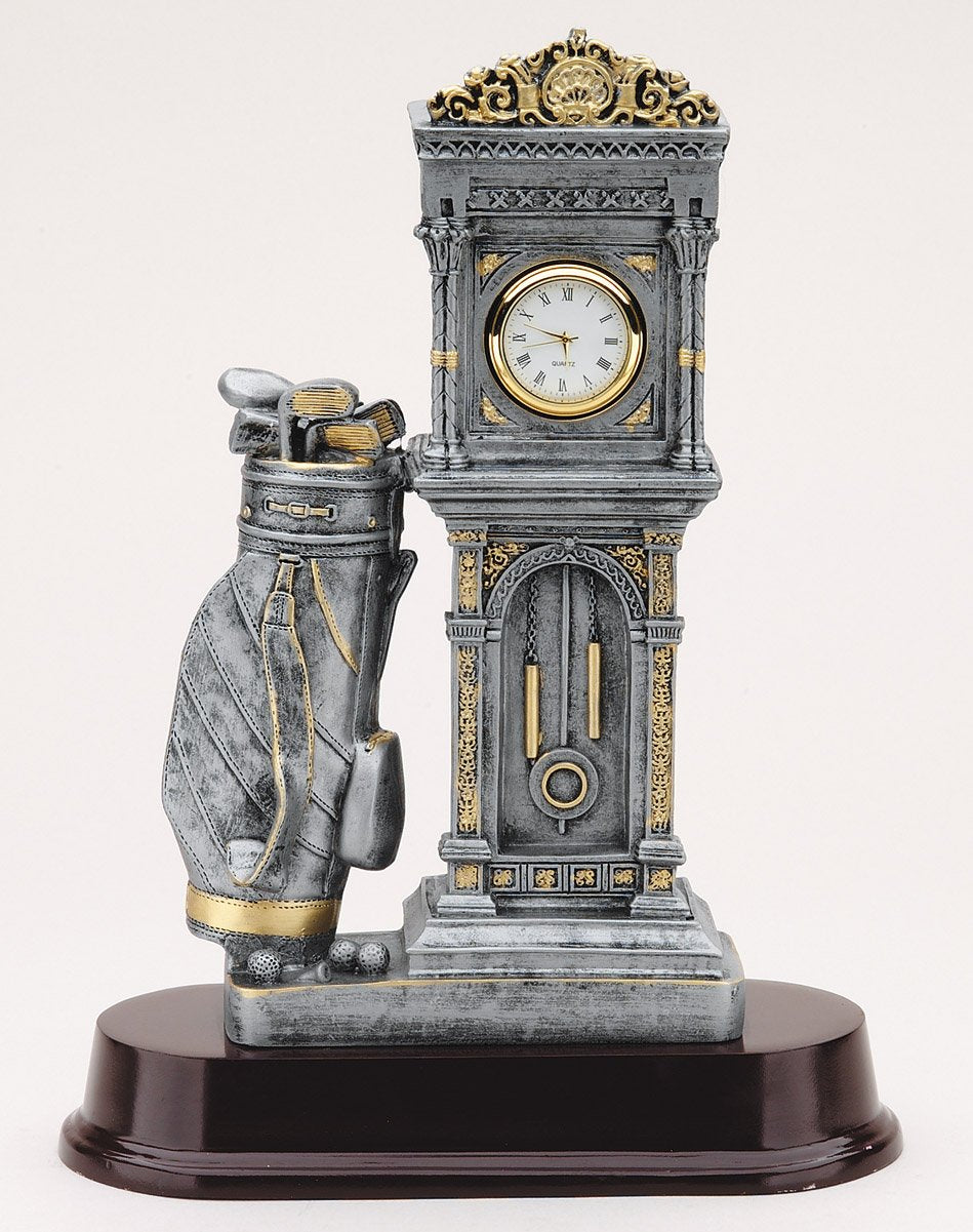 Resin golf bag desk clock