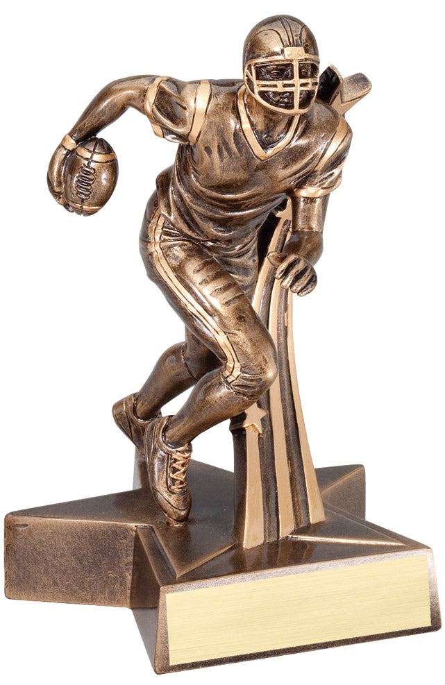 Superstar Football Resin Trophy, 6 1/2 inch