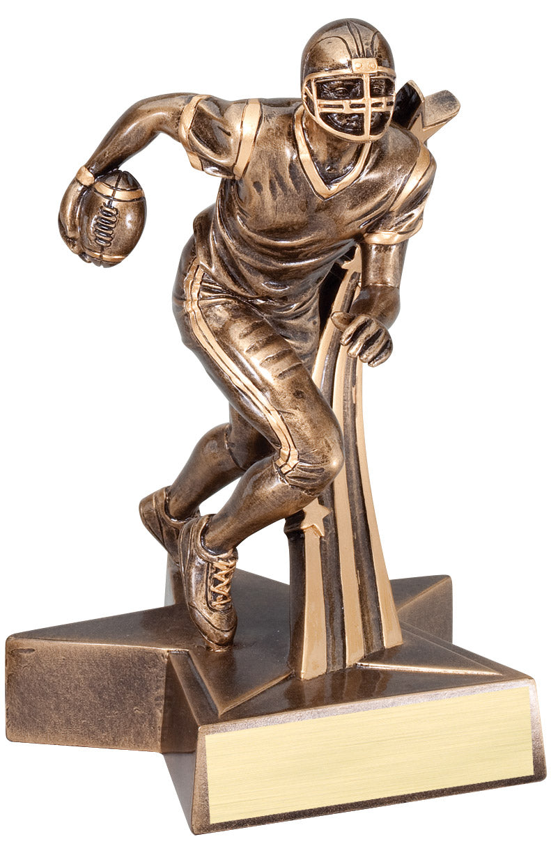 Superstar Football Resin Trophy, 8 1/2 inch