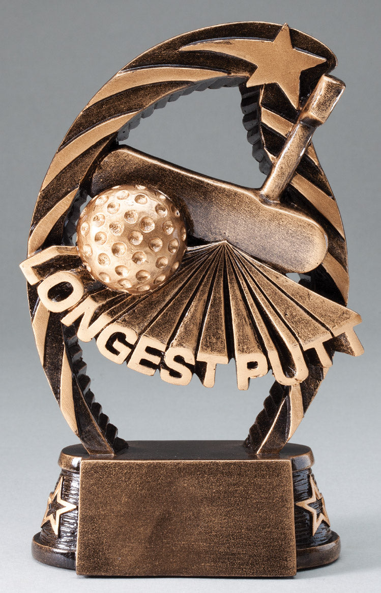 Resin golf contest star trophy – Longest Putt