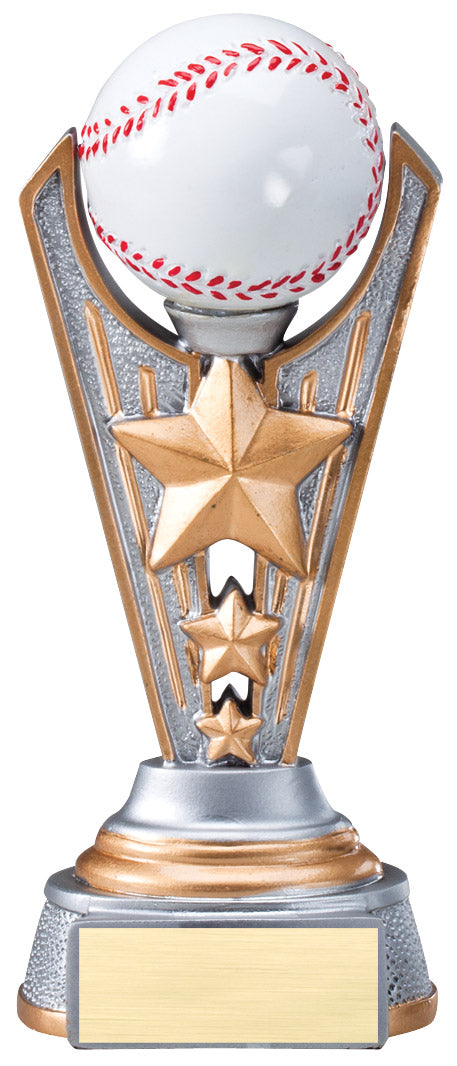Victory Star Baseball Trophy – 6¾ in. with engraving plate, Townline Trophy & Design