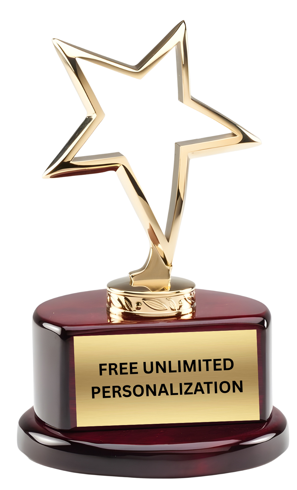 Gold Star Silhouette on Piano Finish Rosewood