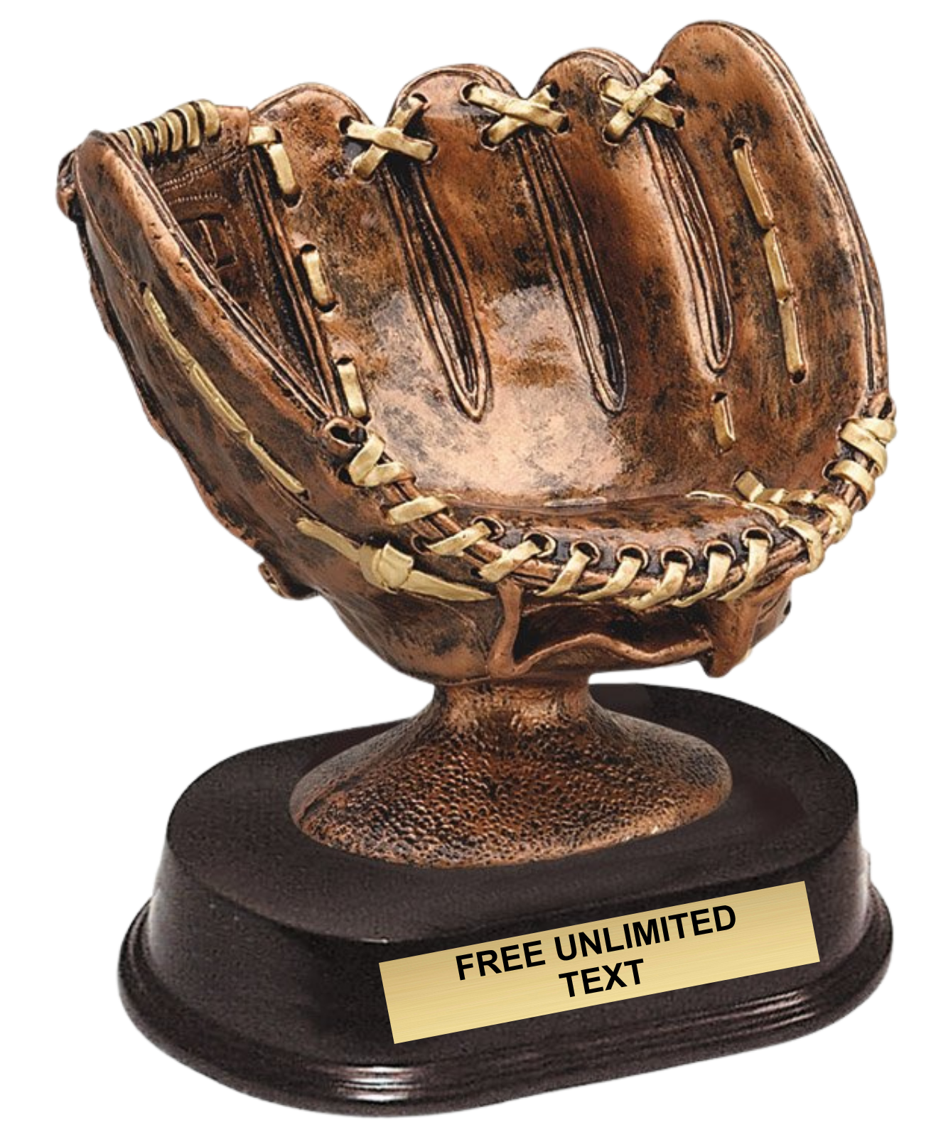 6" Bronze Resin Baseball Glove Achievement Award