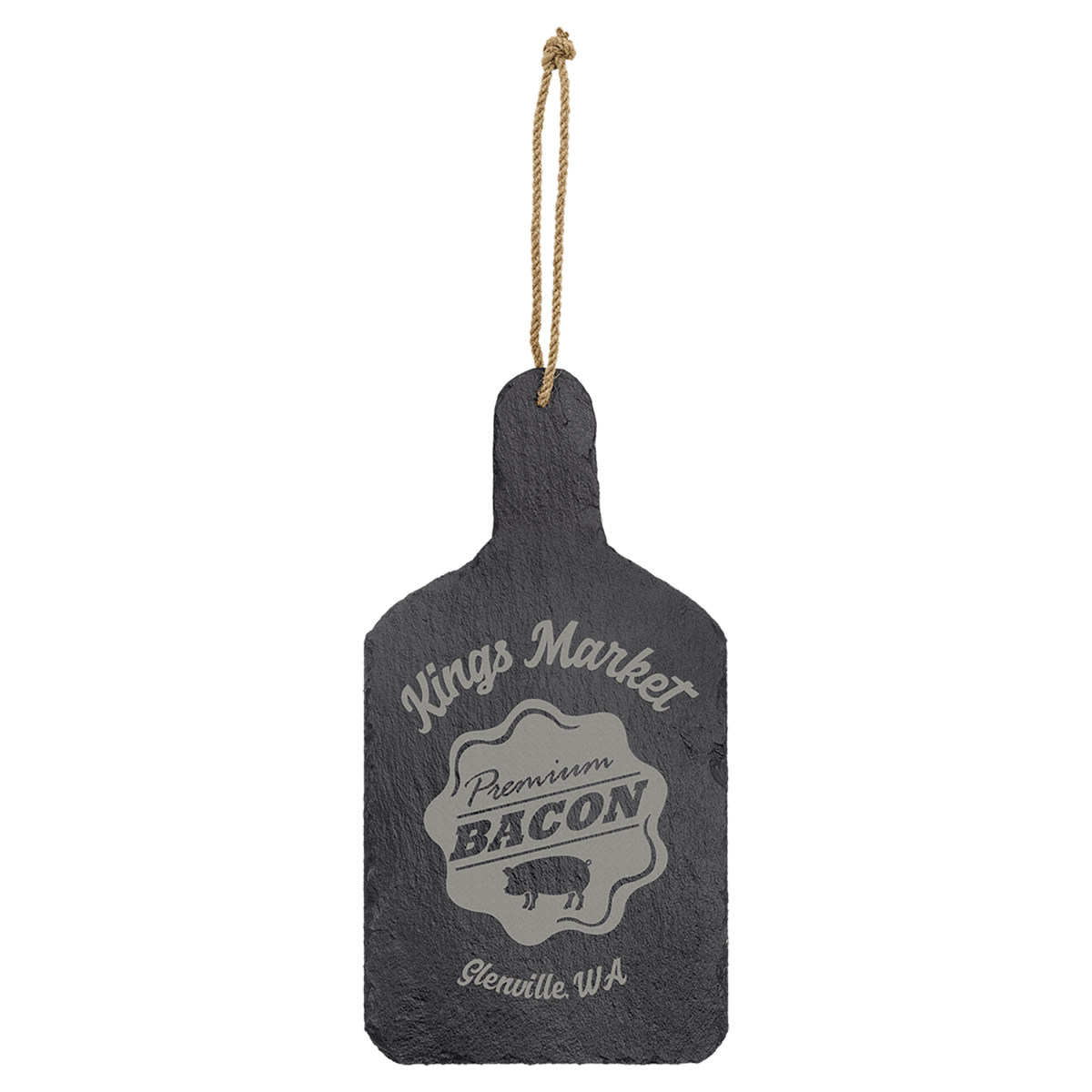 13½″ × 7″ personalized slate cutting board