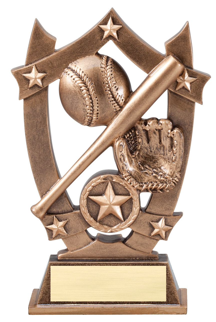 Sport Stars Baseball Award with engraving plate, Townline Trophy & Design