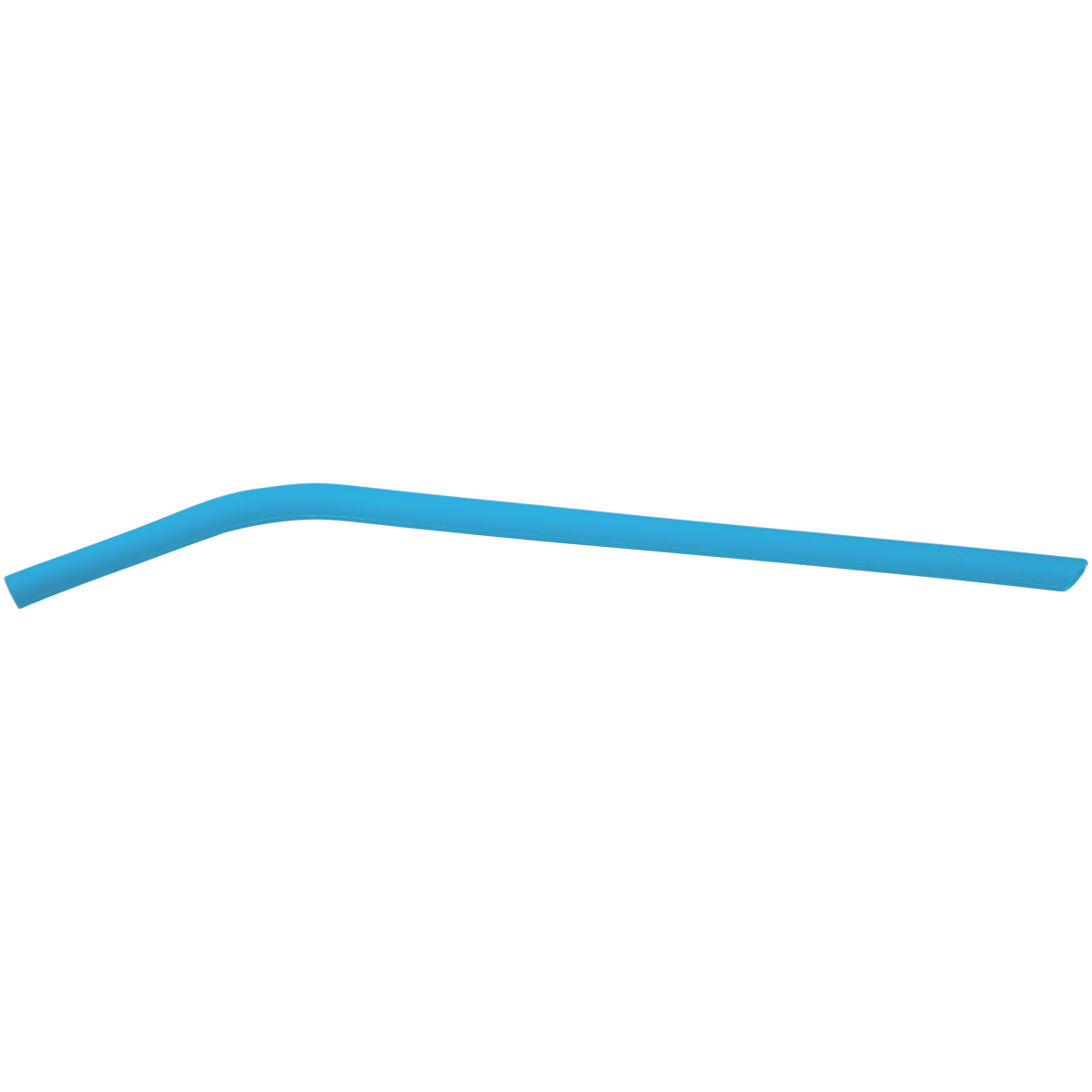 Blue reusable 10 inch silicone straw, 5/16" opening