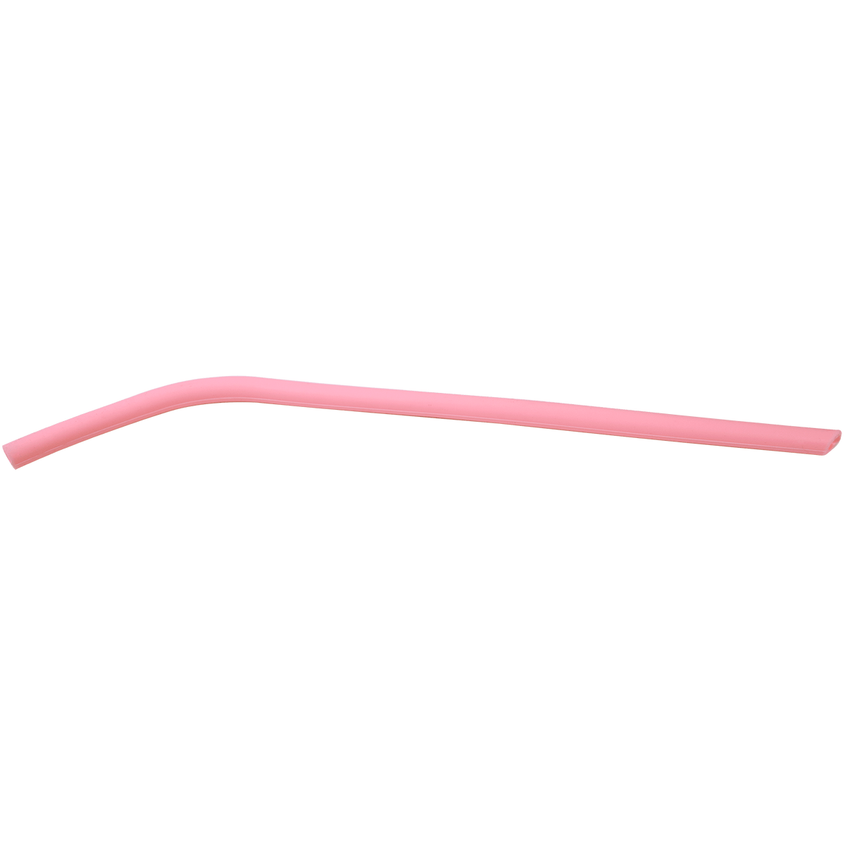 Pink reusable 10 inch silicone straw, 5/16" opening
