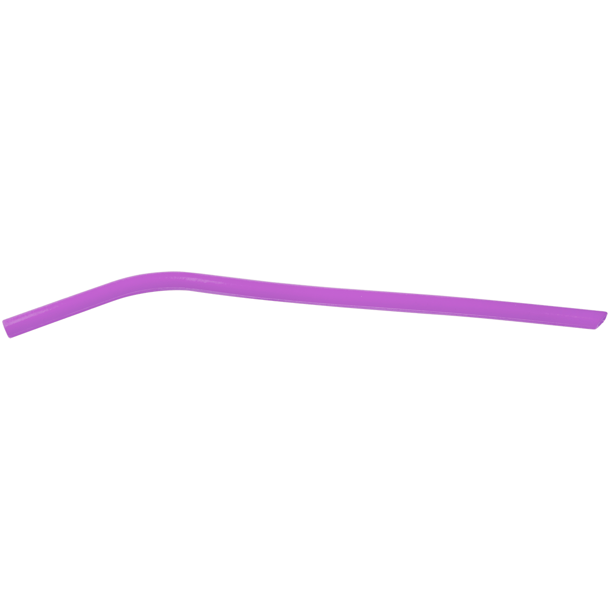 Purple reusable 10 inch silicone straw, 5/16" opening