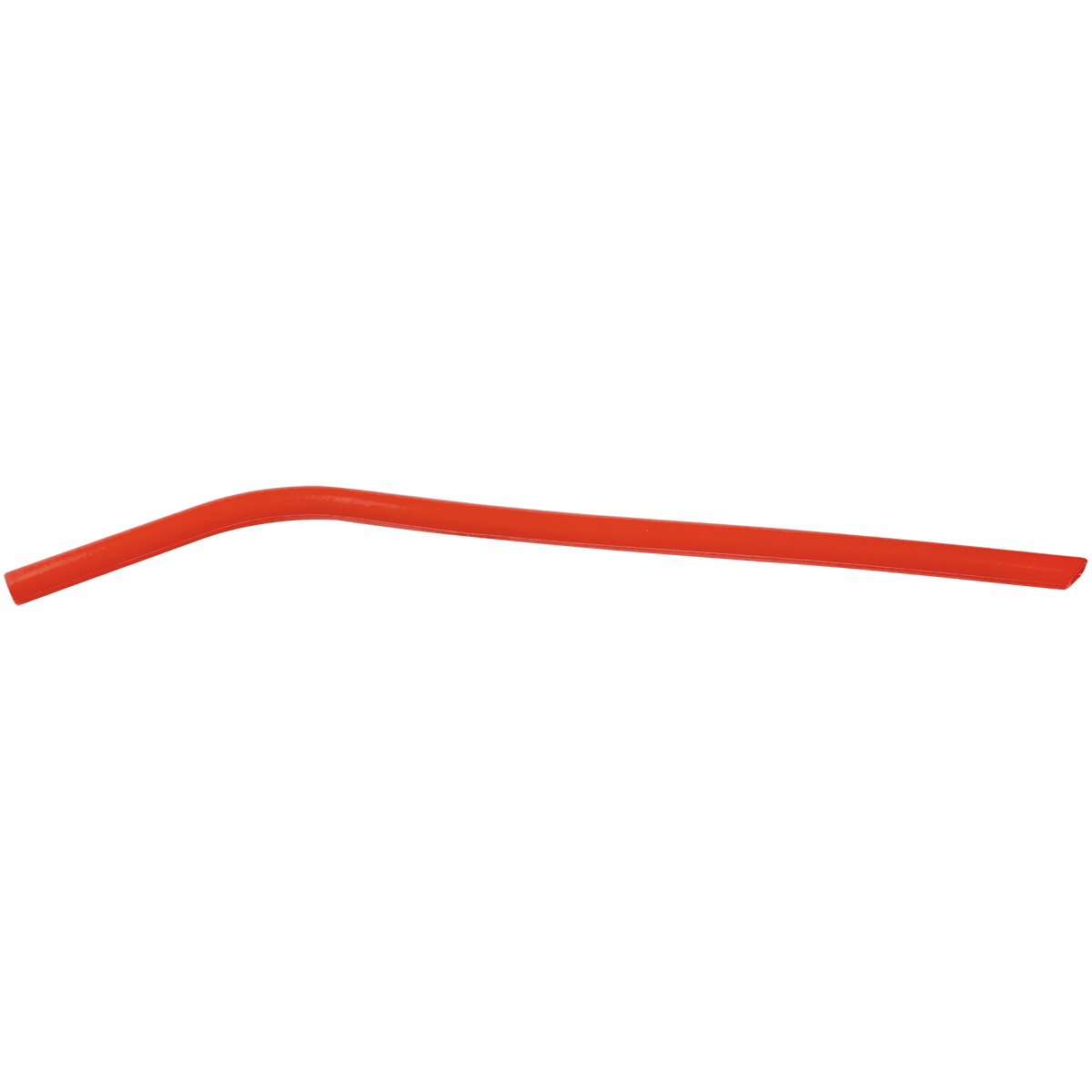 Red reusable 10 inch silicone straw, 5/16" opening