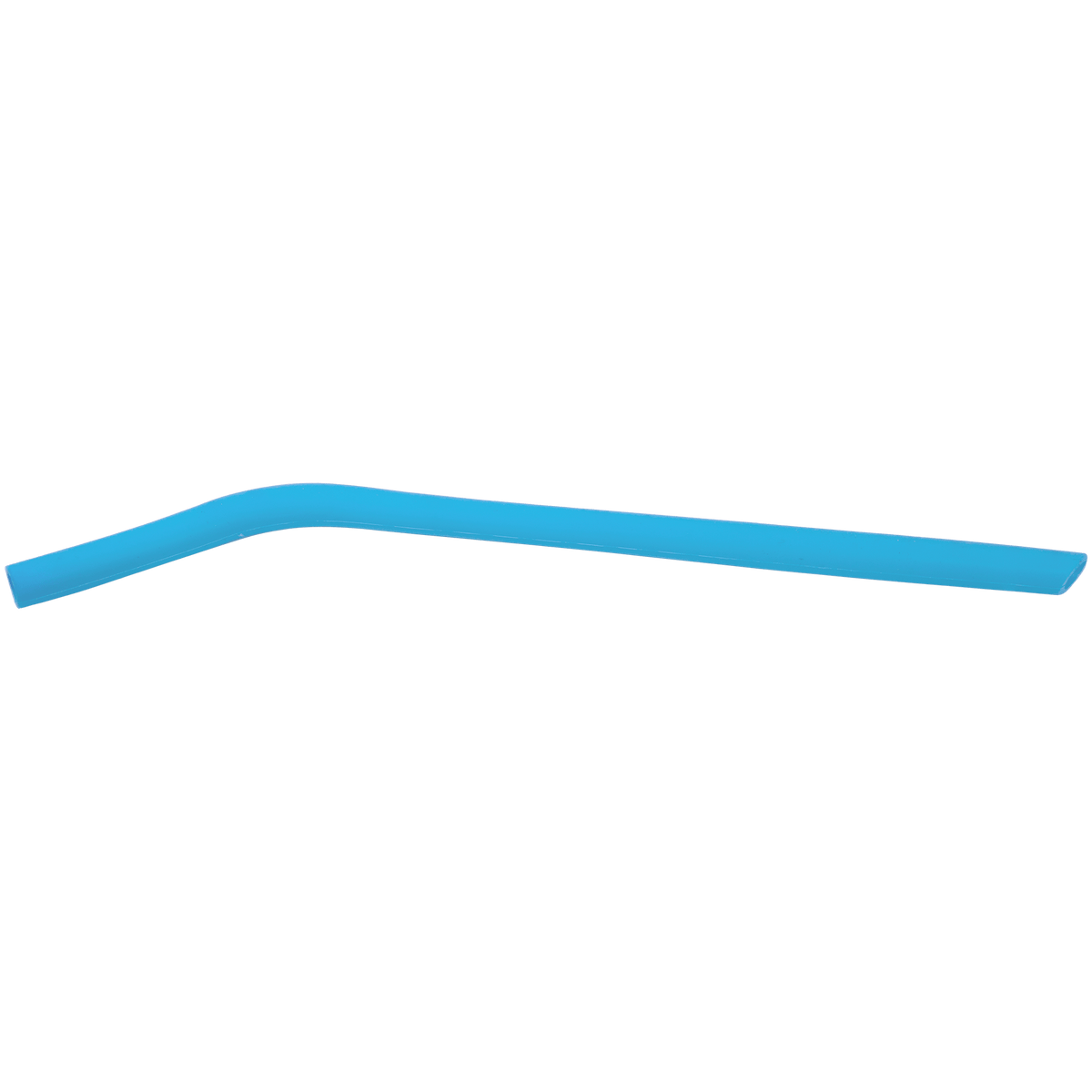 Blue reusable 10 inch silicone straw, 7/16" opening