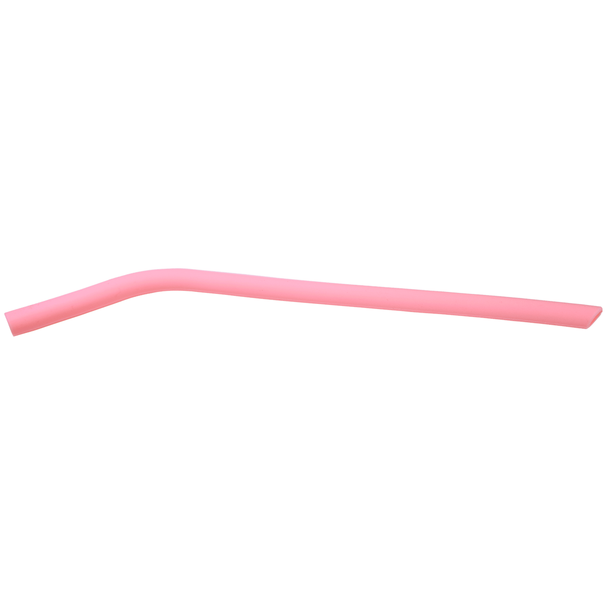 Pink reusable 10 inch silicone straw, 7/16" opening