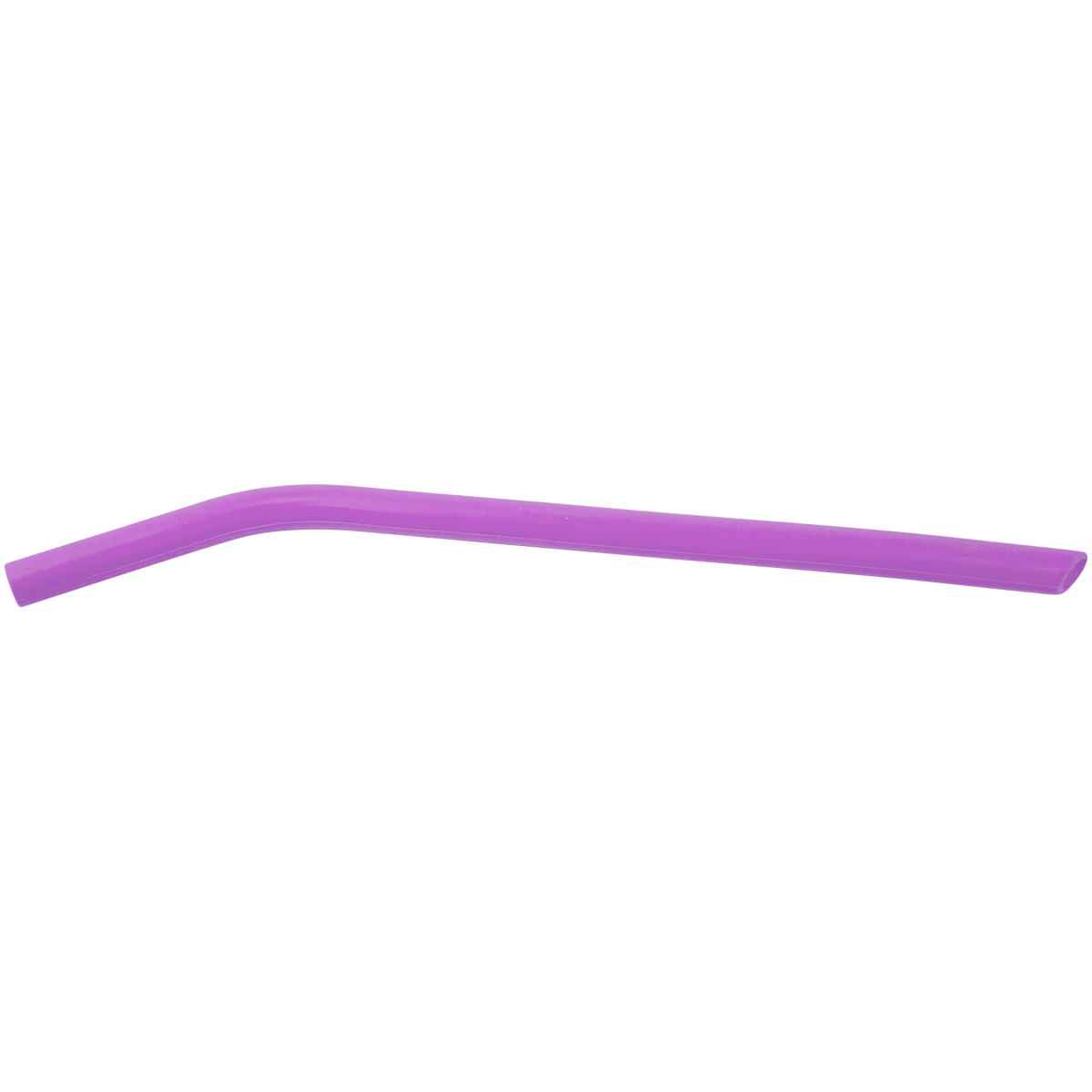 Purple reusable 10 inch silicone straw, 7/16" opening