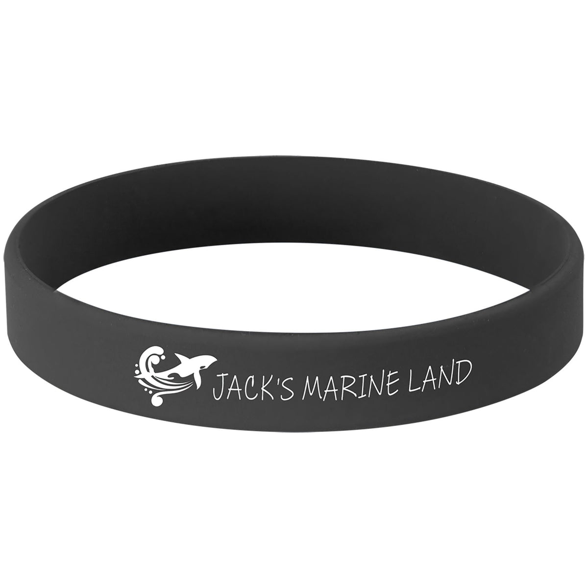 Personalized youth black/white silicone wristband