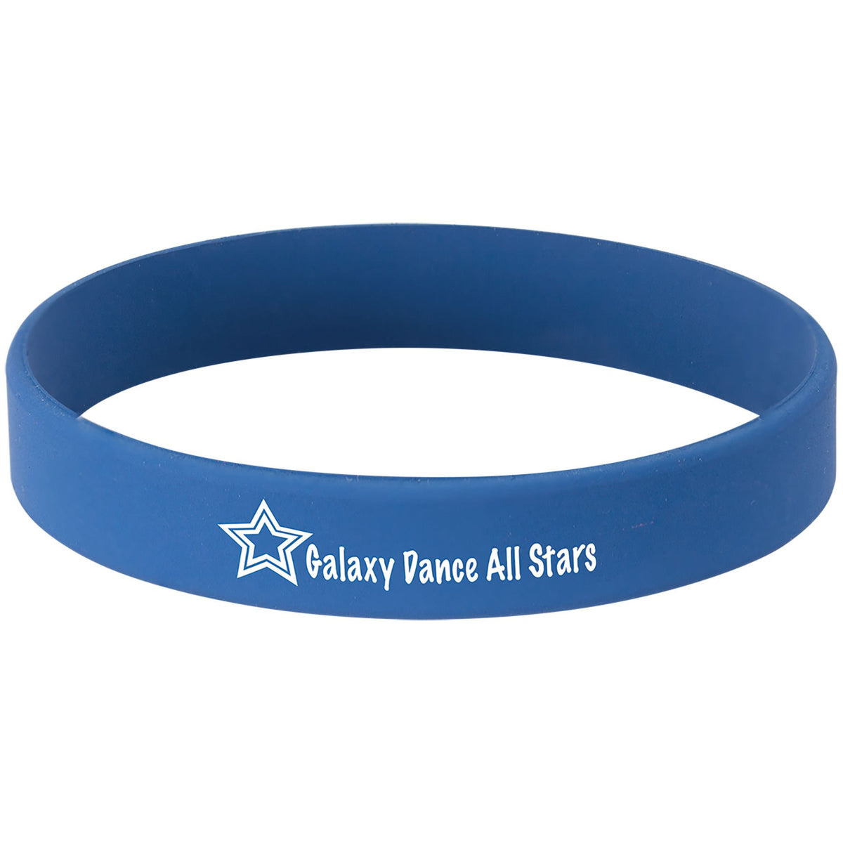 Personalized youth blue/white silicone wristband