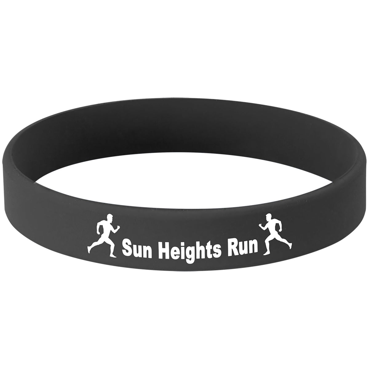 Personalized adult black/white silicone wristband