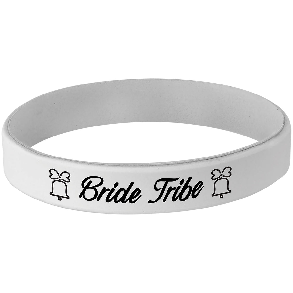 Personalized adult white/black silicone wristband