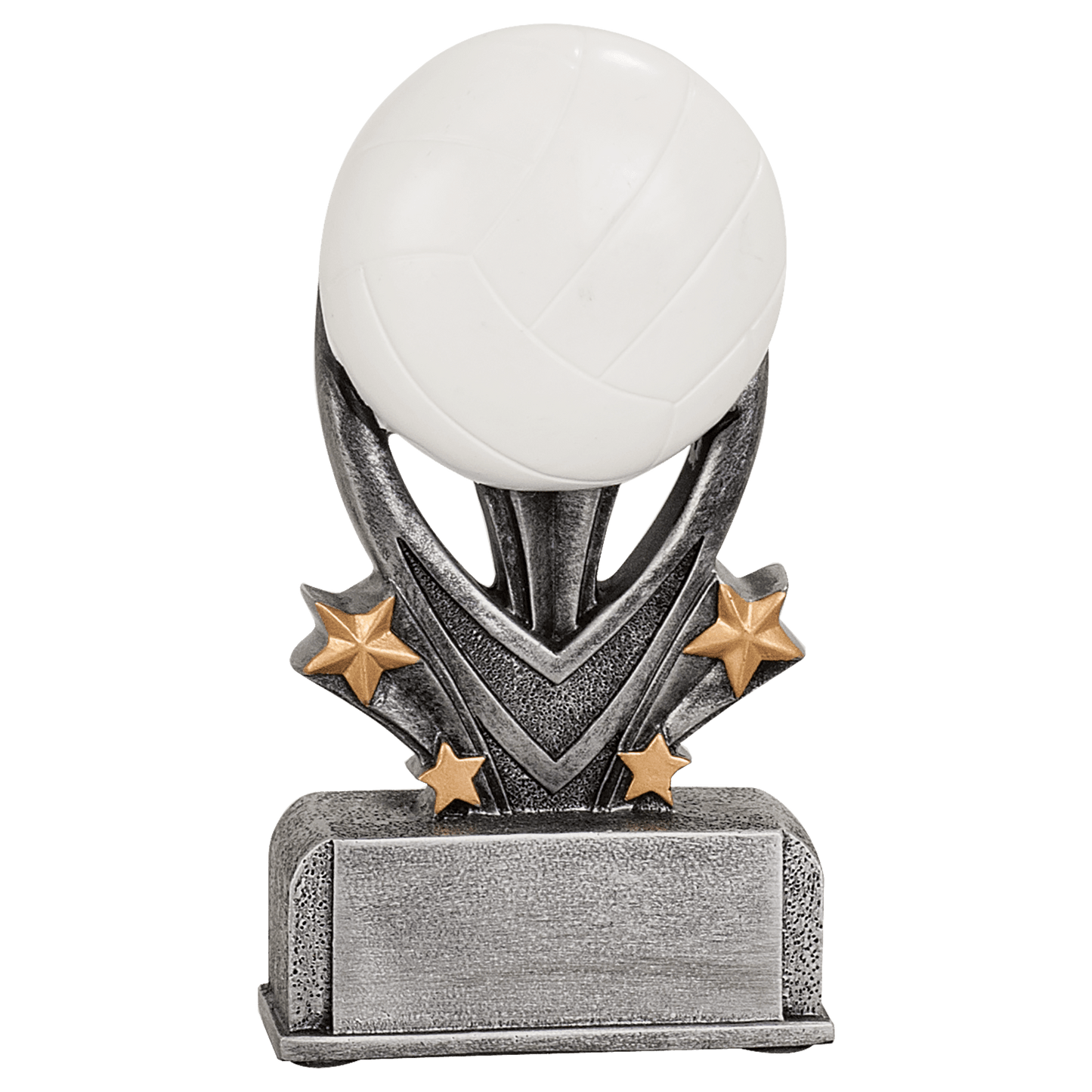 5½" Volleyball Victory Star full-color resin trophy