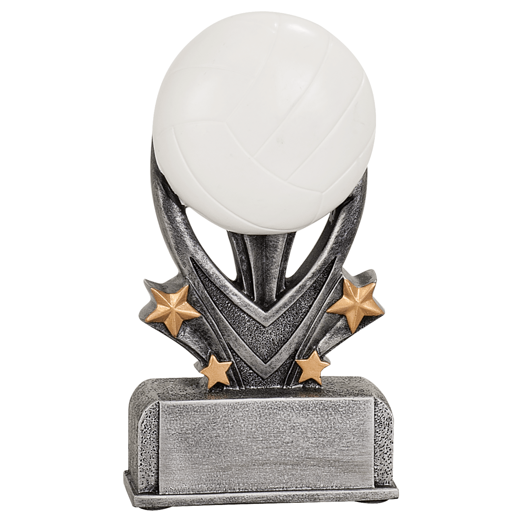5½" Volleyball Victory Star full-color resin trophy