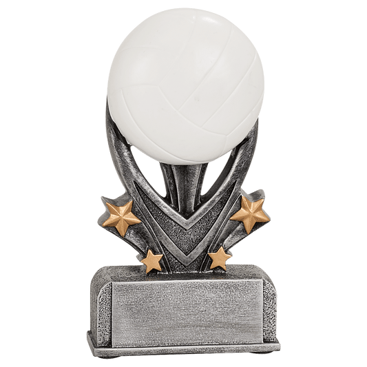 5½" Volleyball Victory Star full-color resin trophy