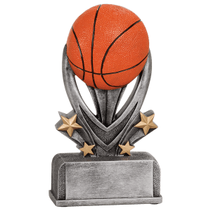 Basketball Varsity Sport resin trophy with a collegiate team-spirit design