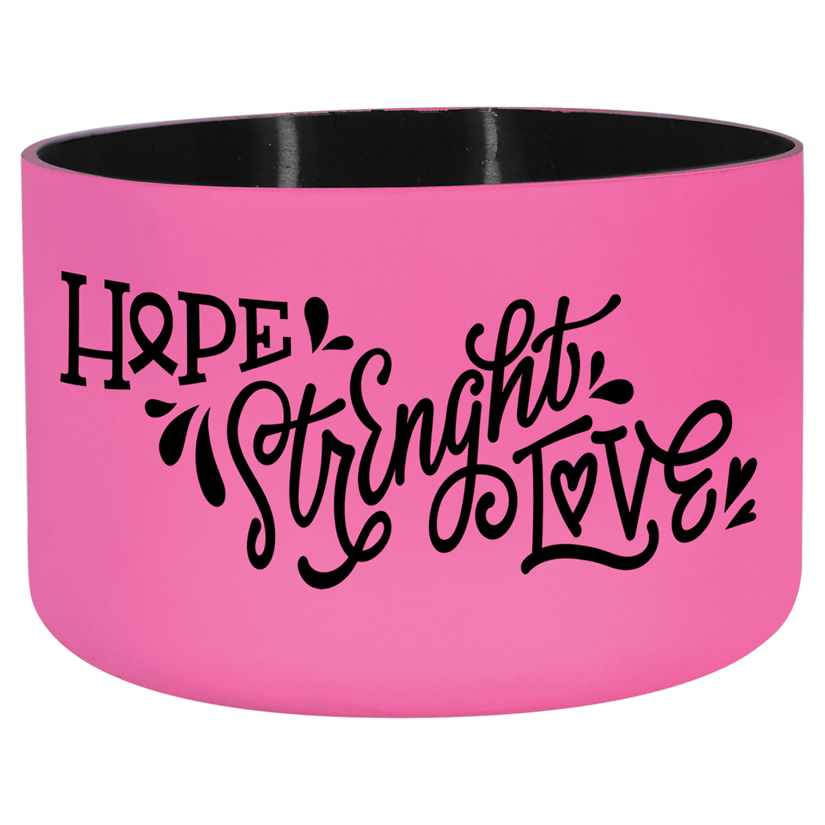 Pink/Black silicone water bottle boot, fits 12 & 20 oz. bottles