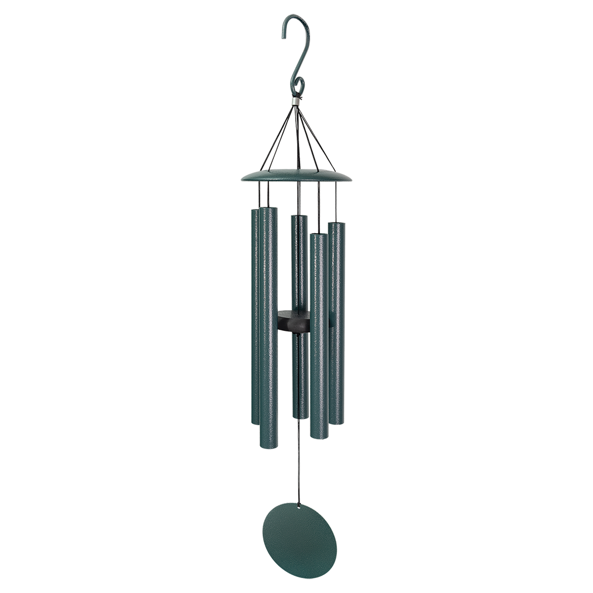 30 inch dark peacock green aluminum wind chime