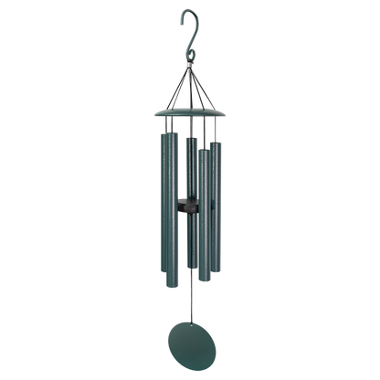 30 inch dark peacock green aluminum wind chime