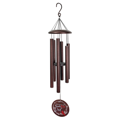 Personalized 36 inch copper aluminum wind chime with engraved sail