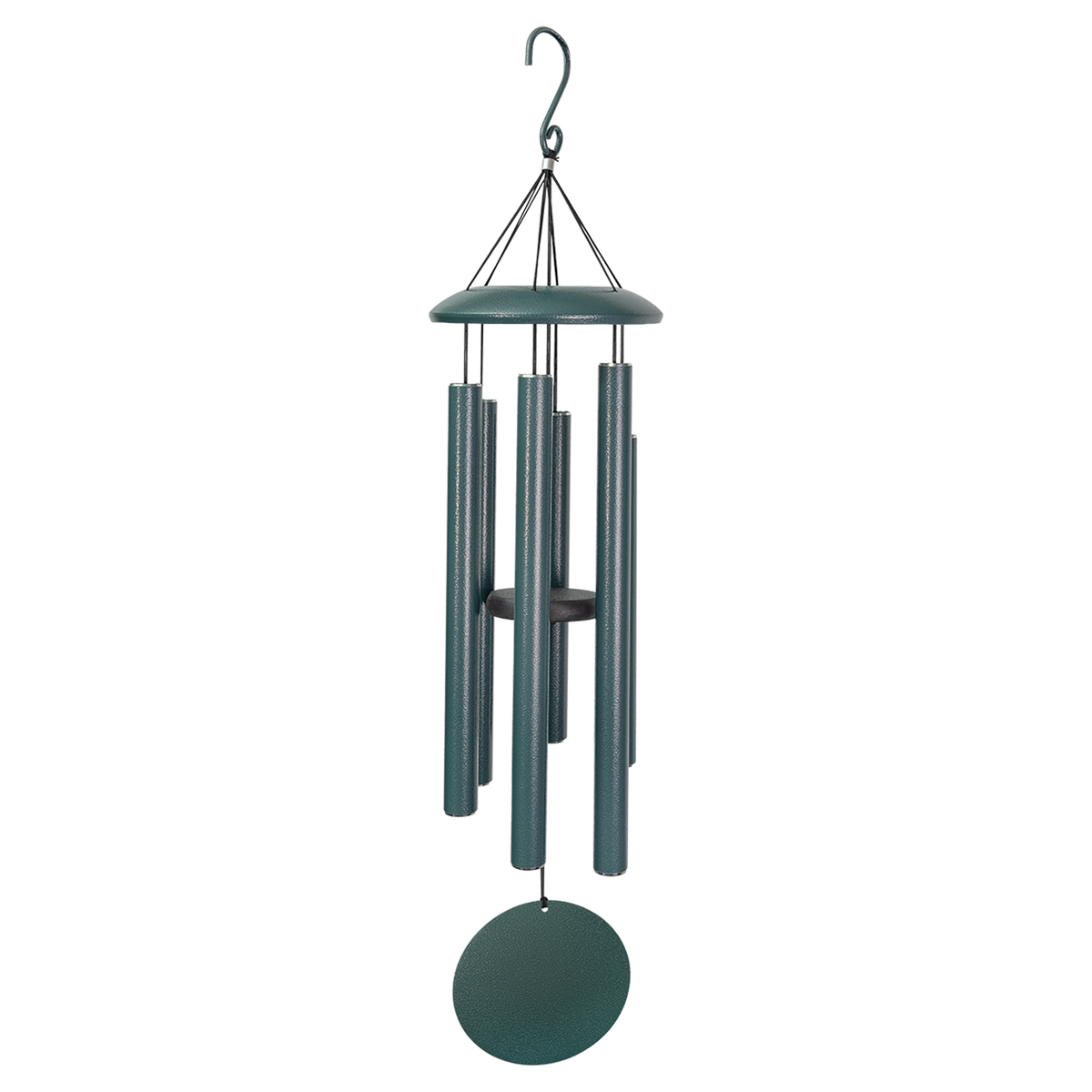 36 inch dark peacock green aluminum wind chime