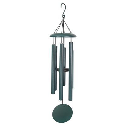 36 inch dark peacock green aluminum wind chime