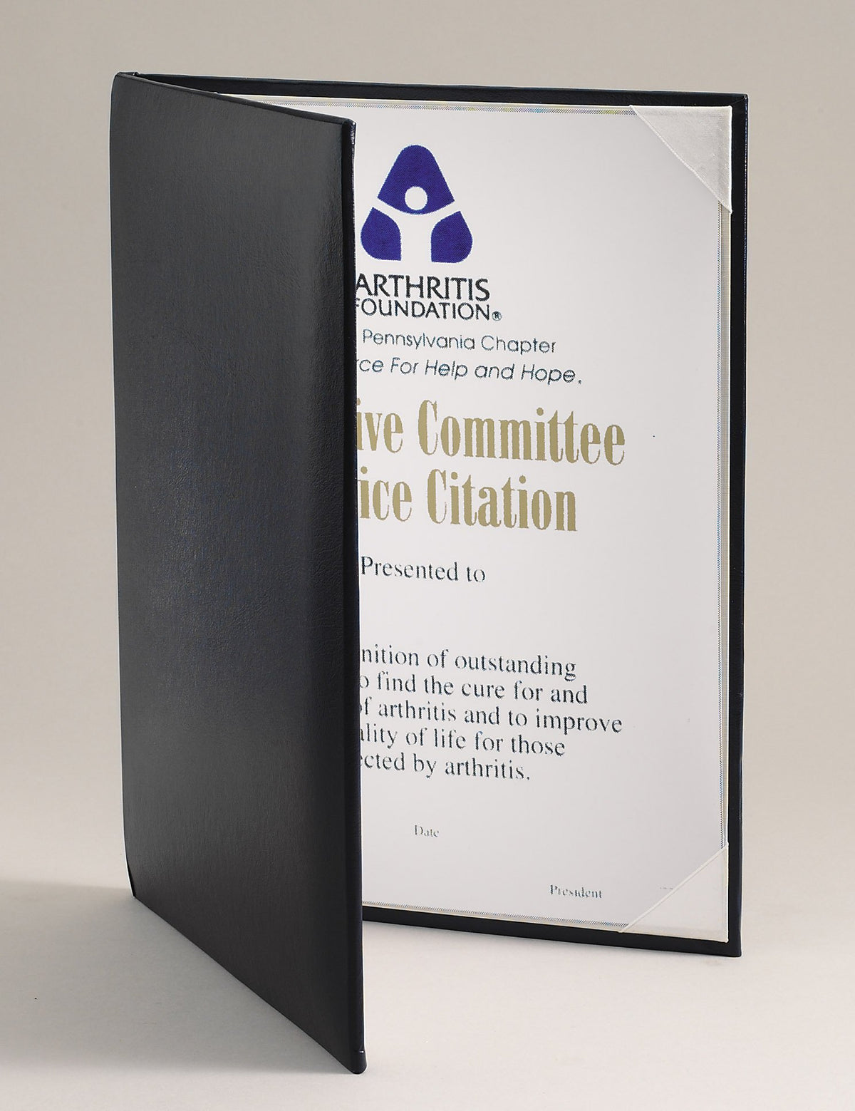 Padded folding certificate holder – Blue