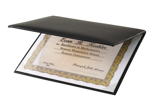 Padded folding certificate holder – Black