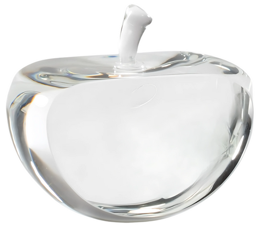 crystal apple paper weight