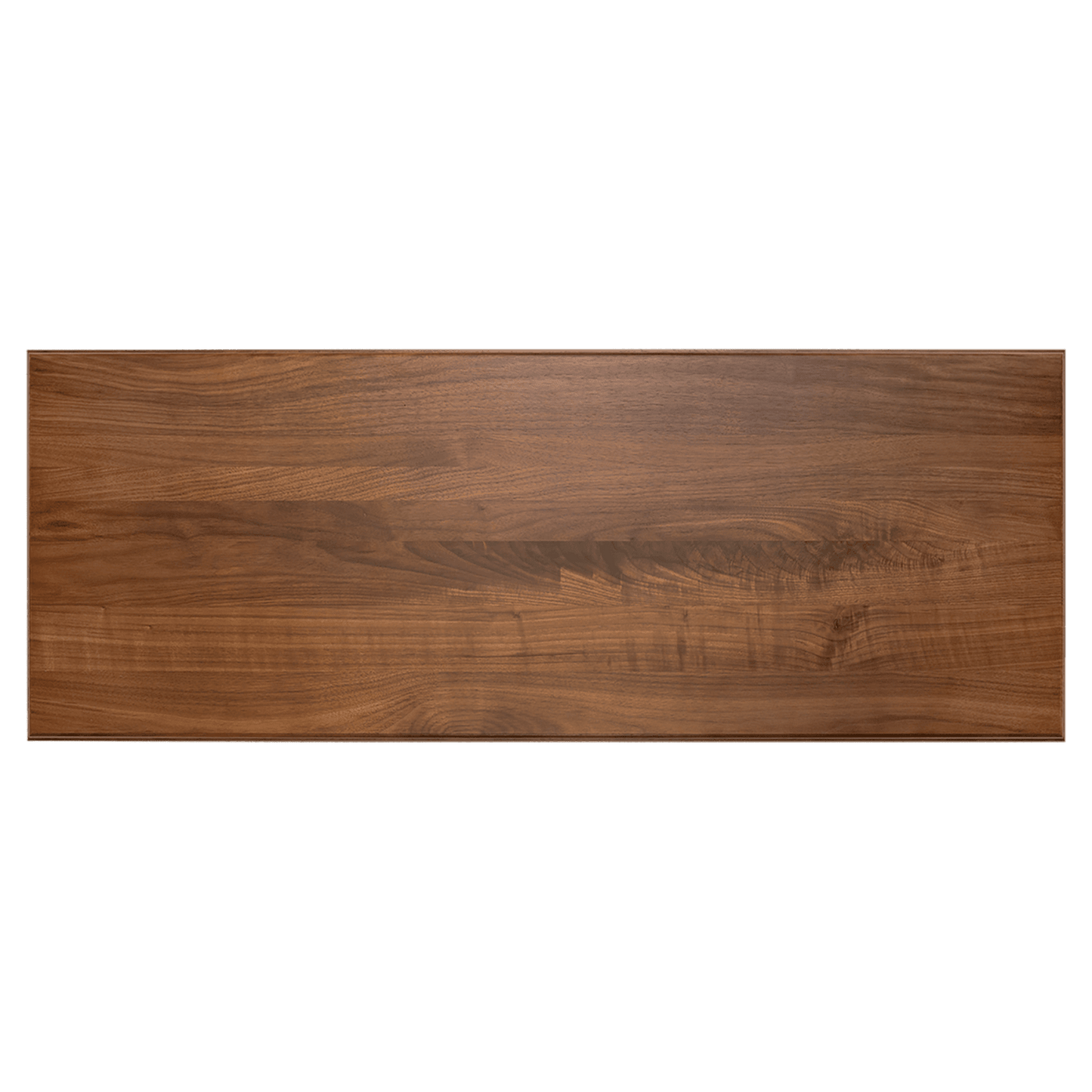 16 by 42 inch genuine walnut step-edge award plaque with a routed step border and rich brown grain