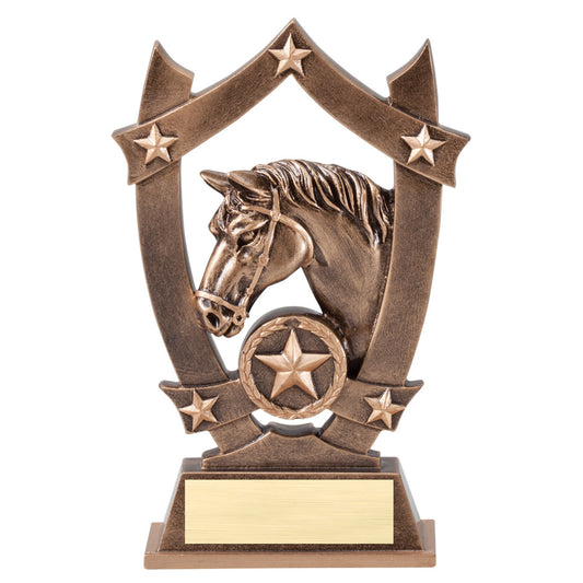 Horse Sport Stars Resin Trophy with engraving plate