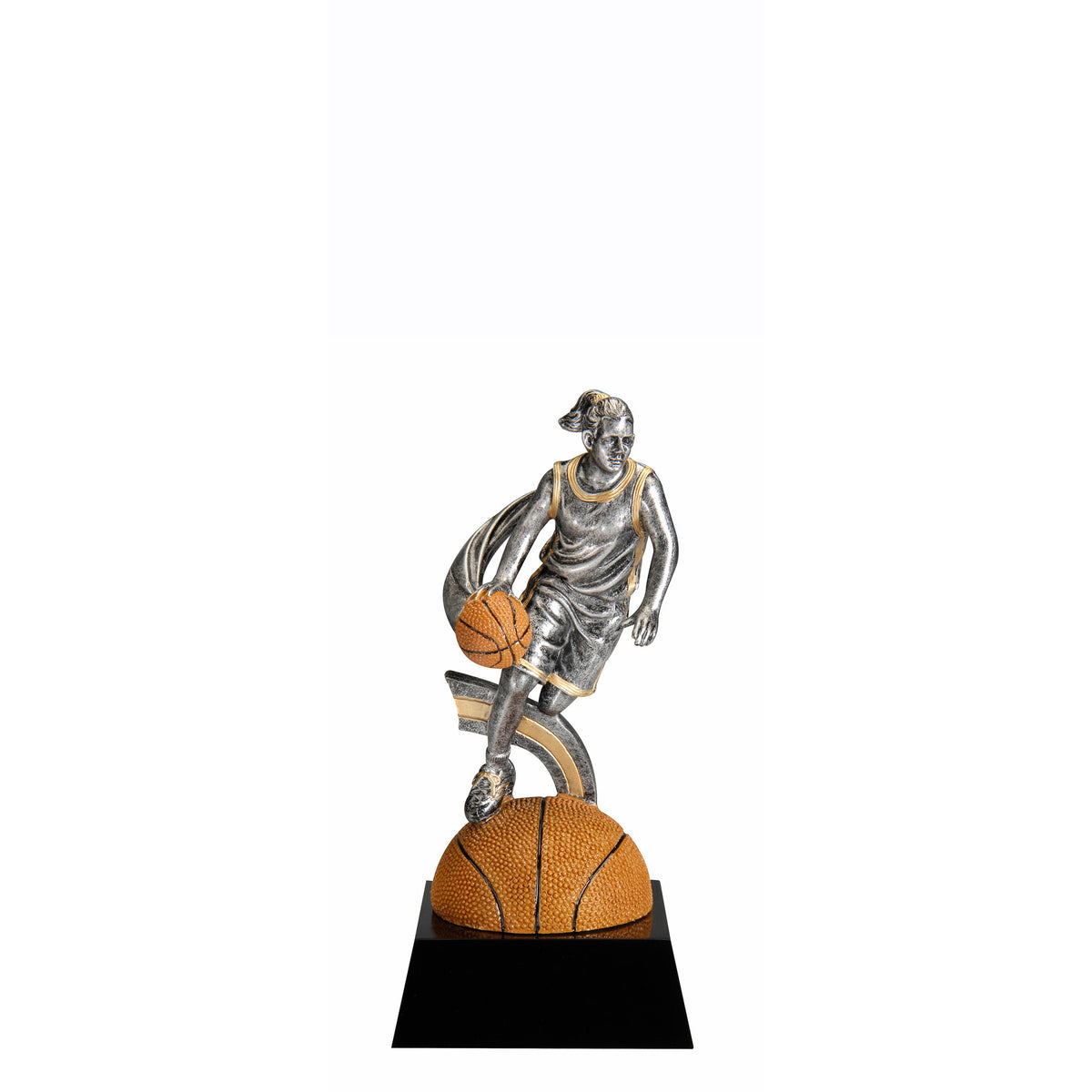 Female Motion Xtreme full color basketball trophy - 7"