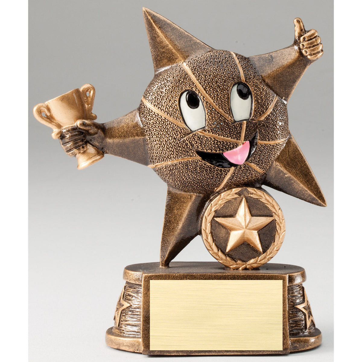 Small star basketball trophy for kids