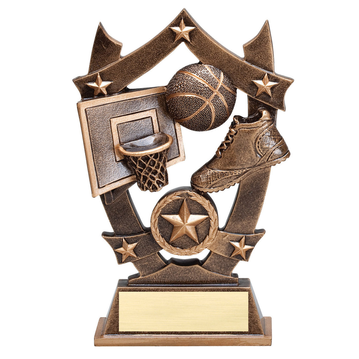 3D sport stars basketball trophy