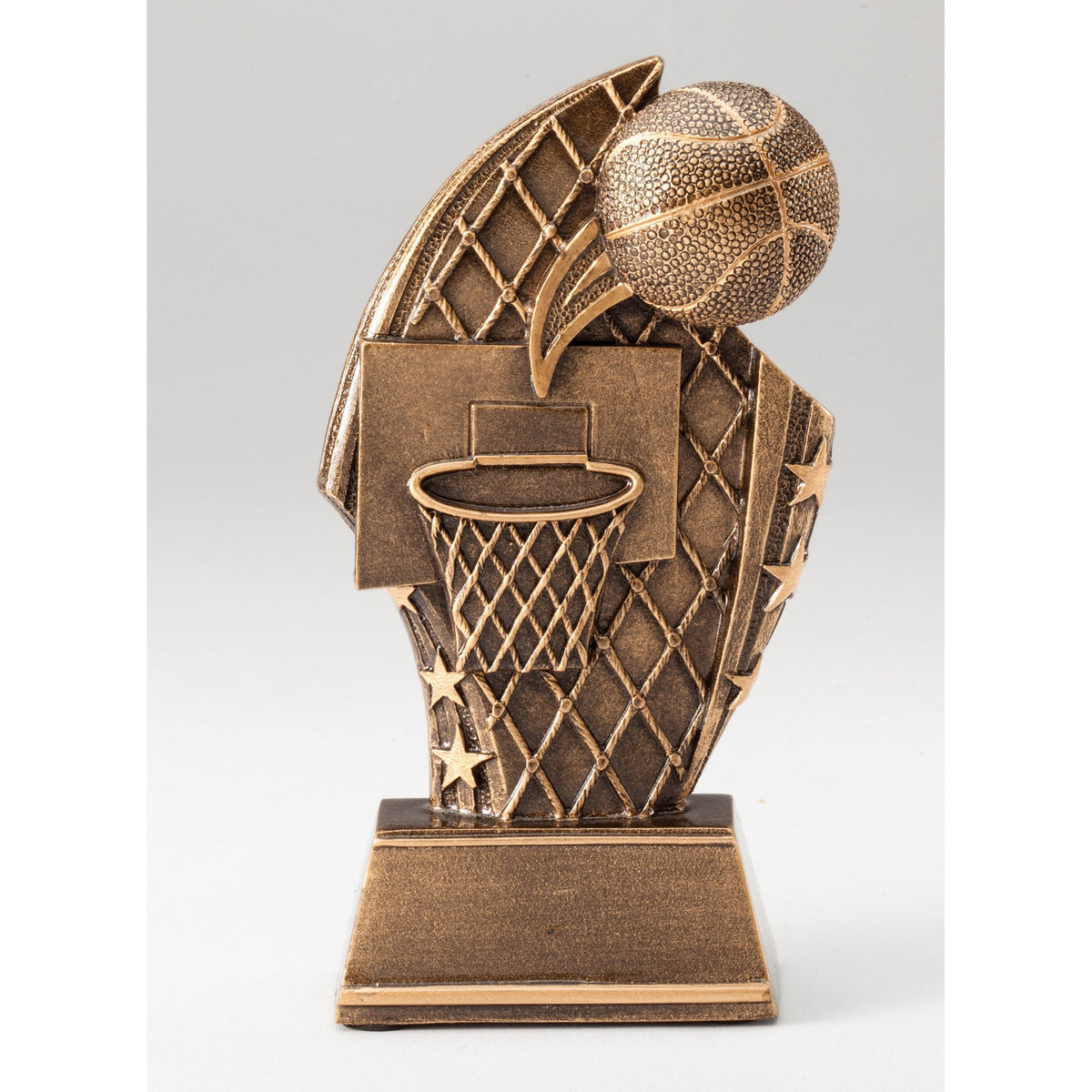 Star sweep basketball trophy