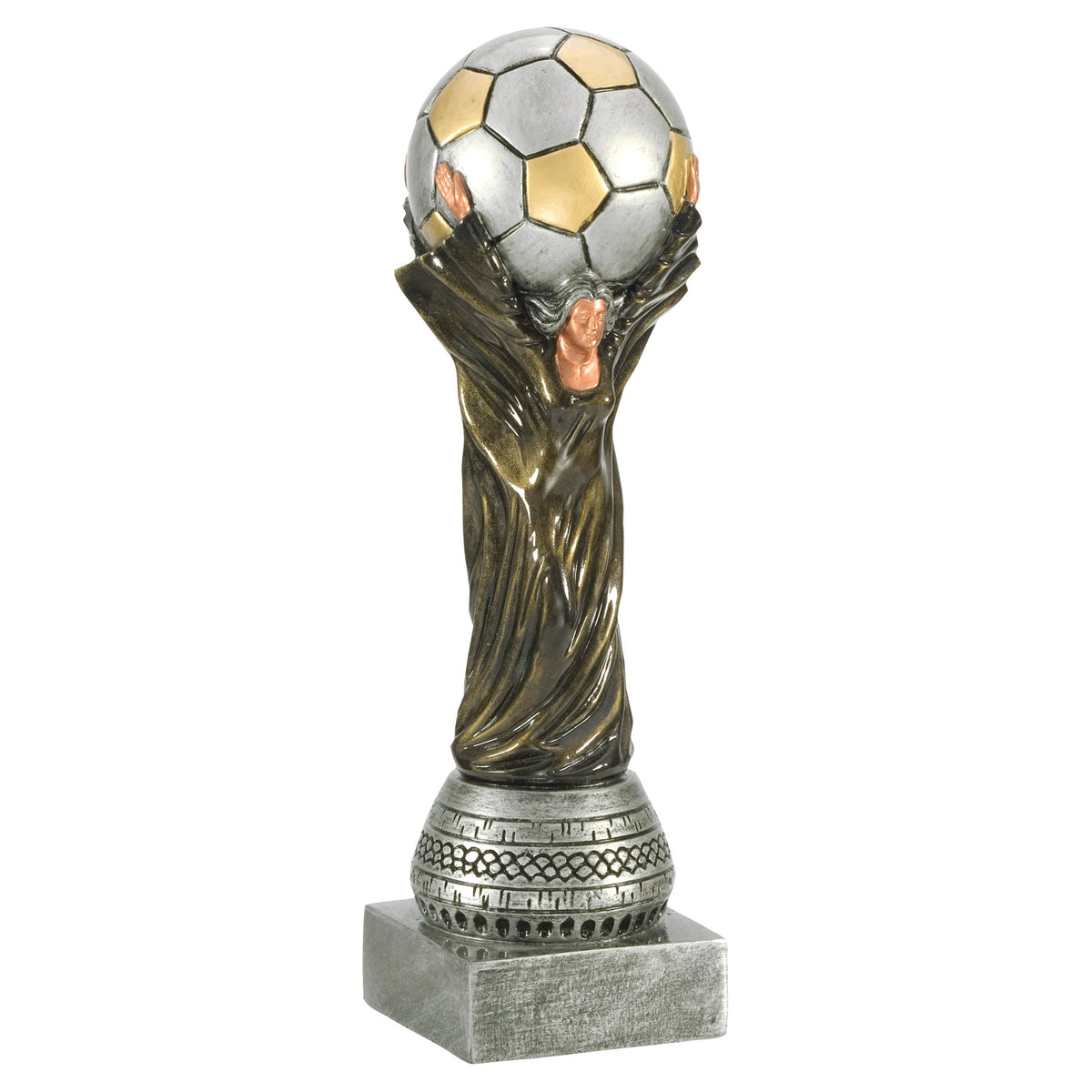 Soccer Victory Ball & Hands Trophy – 12"