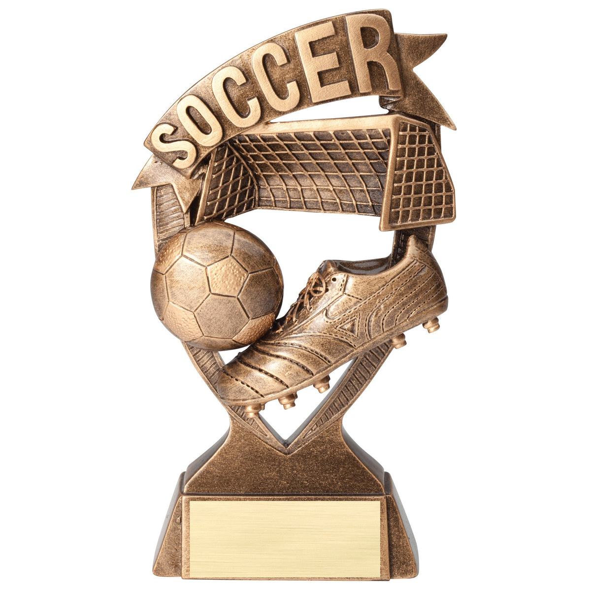 Soccer Goal Banner Trophy – 7"