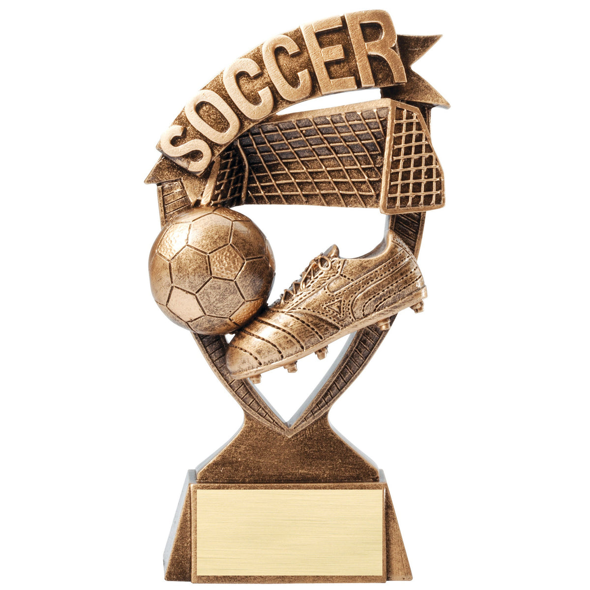Soccer Goal Banner Trophy – 6"